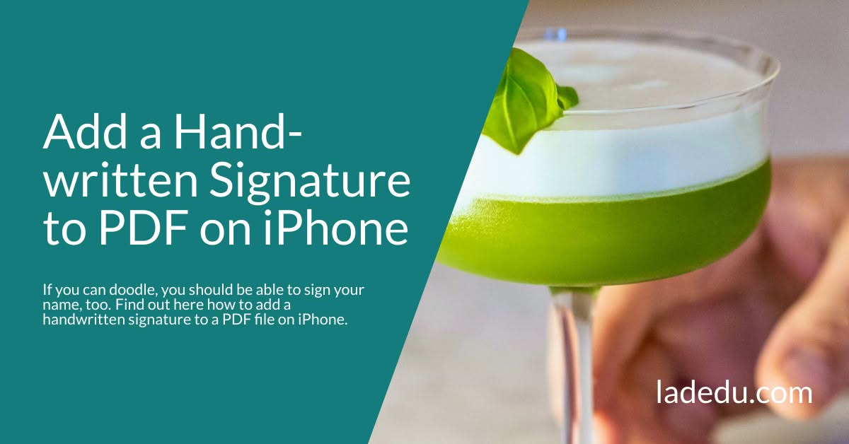 How to Add a Handwritten Signature to a PDF Document in Preview for iPhone