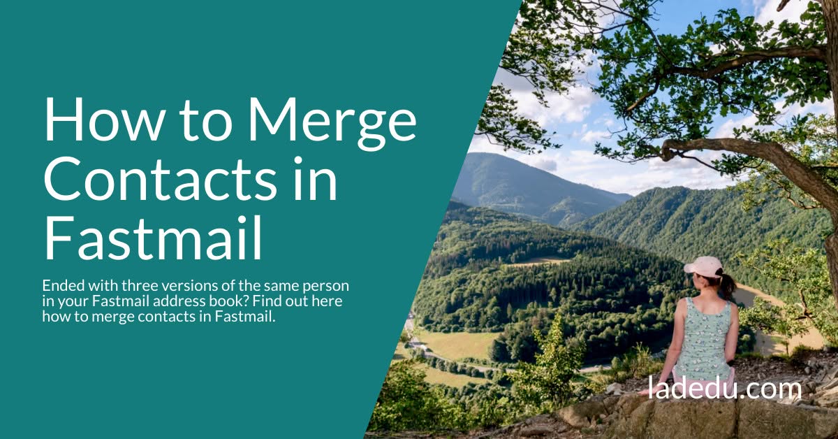 How to Merge Contacts in Fastmail