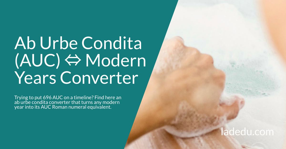 Ab Urbe Condita (AUC) ⇔ Modern Years Converter