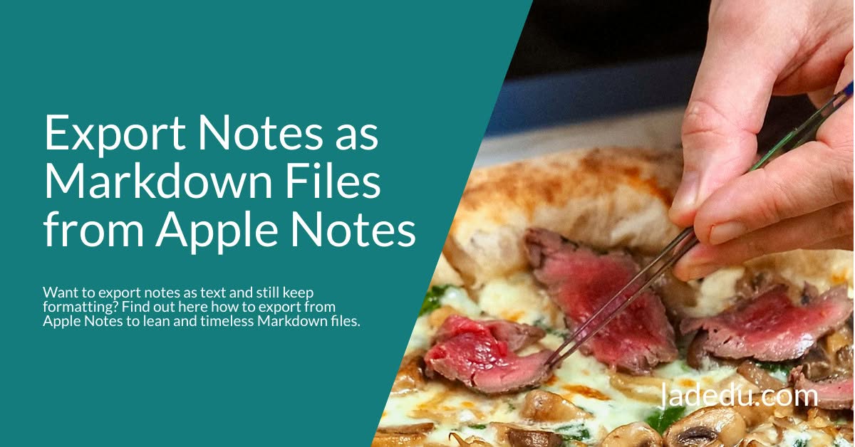 How to Export Notes as Markdown Files from Apple Notes