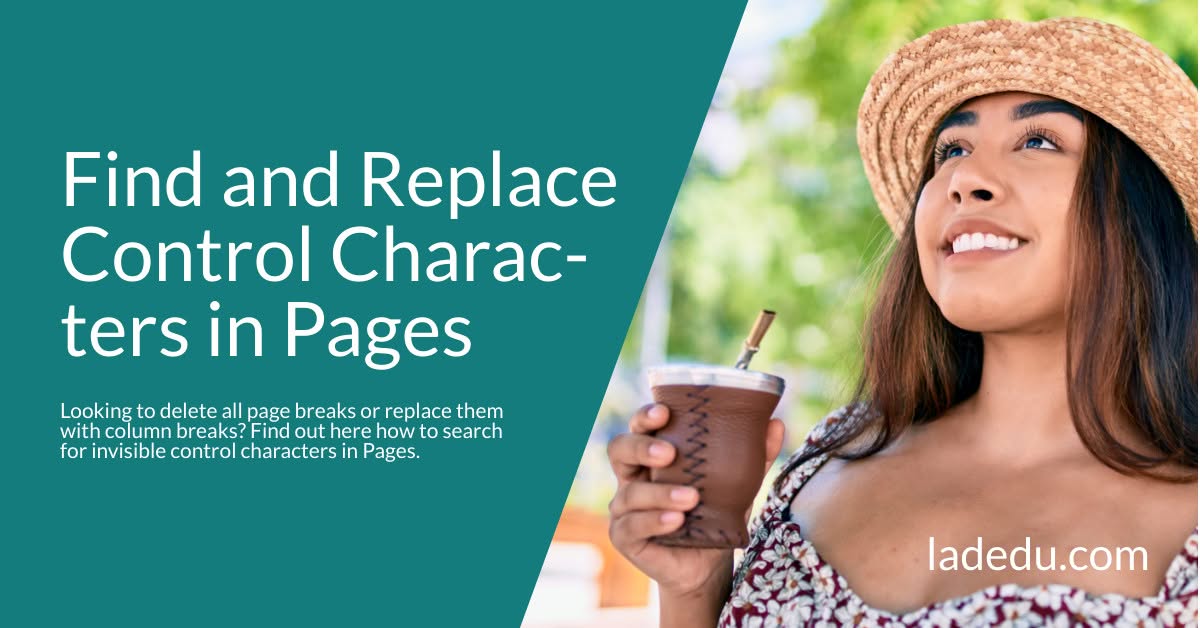 How to Find and Replace Invisible Control Characters in Pages