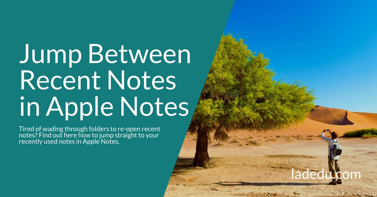 How to Jump Between Recently Used Notes in Apple Notes How to Jump Between Recently Used Notes in Apple Notes