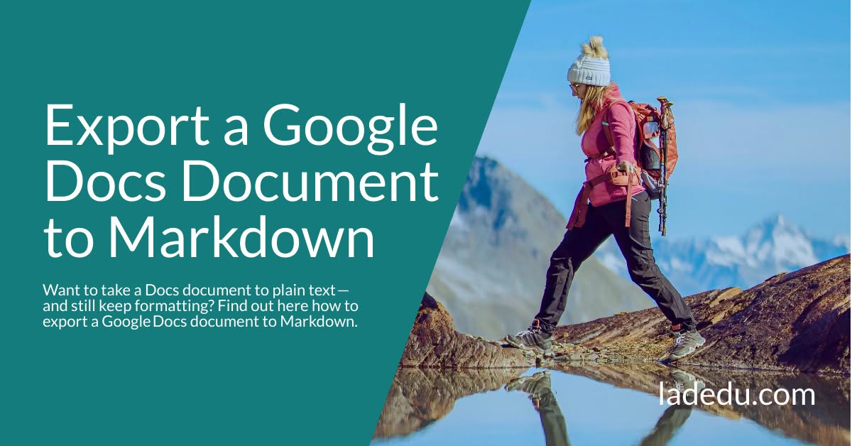 How to Export a Google Docs Document to a Markdown File