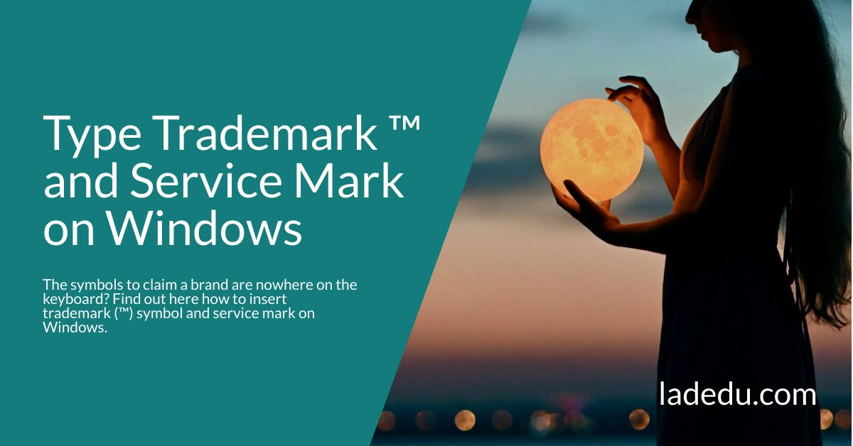 How to Insert the Trademark Symbol (™) and Service Mark (℠) on Windows How to Insert the Trademark Symbol (™) and Service Mark (℠) on Windows
